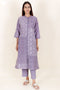 Chanderi Silk Kurta And Dupatta Set in Block Print